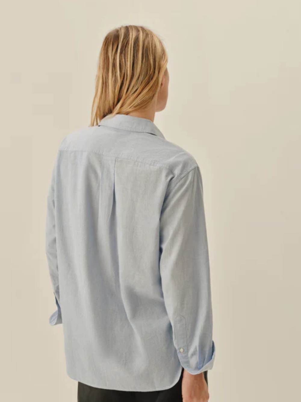 Buck Mason french blue mainstay cotton shirt size XS new button down relaxed - Picture 3 of 9